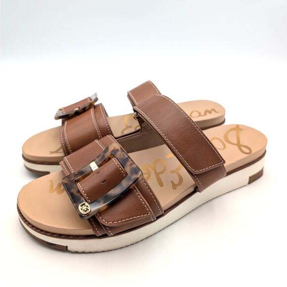 Sam Edelman Adrianna Two-Strap Sandals Women's Saddle Size US10.5M EU41.5 - Picture 1 of 12